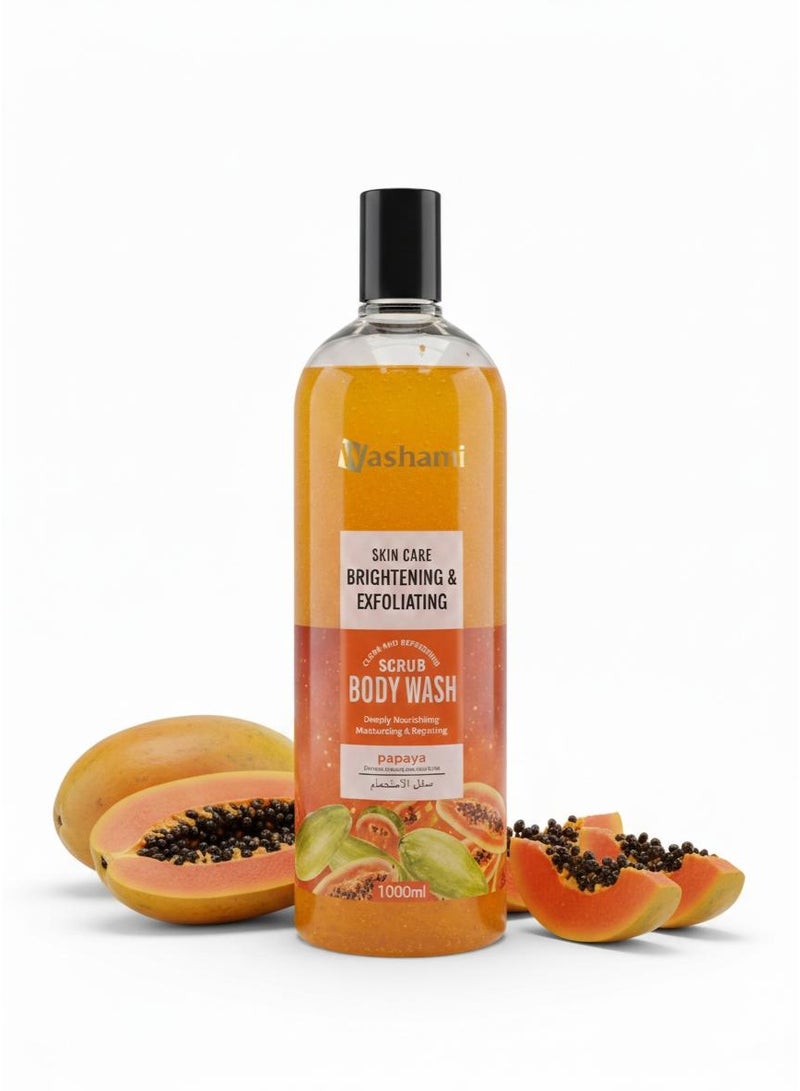 WASHAMI Refreshing and Cleansing Exfoliating Body Wash 1000ml - Image 2